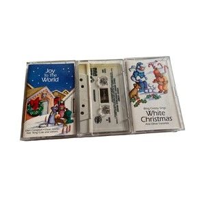 Christmas Music Set of 3 Cassettes Joy to the World, Perry Como, and Bing Crosby